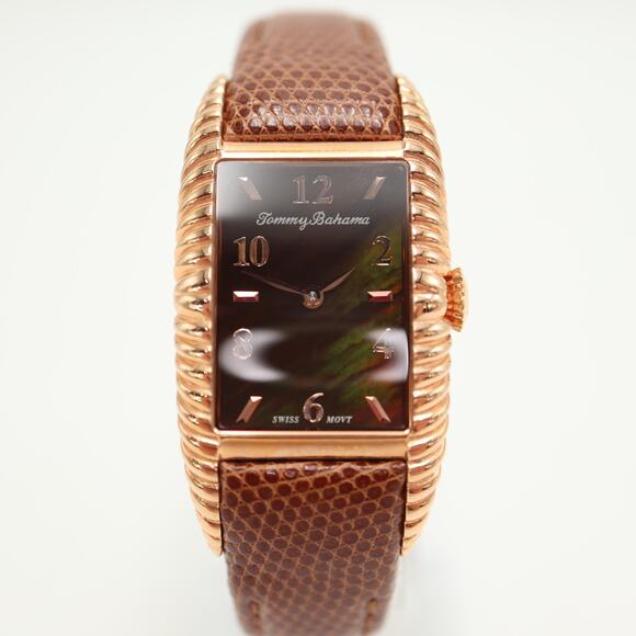 Tommy Bahama Womens Rose Gold Tone 25mm Brown MOP Watch Swiss w New Battery main image 9